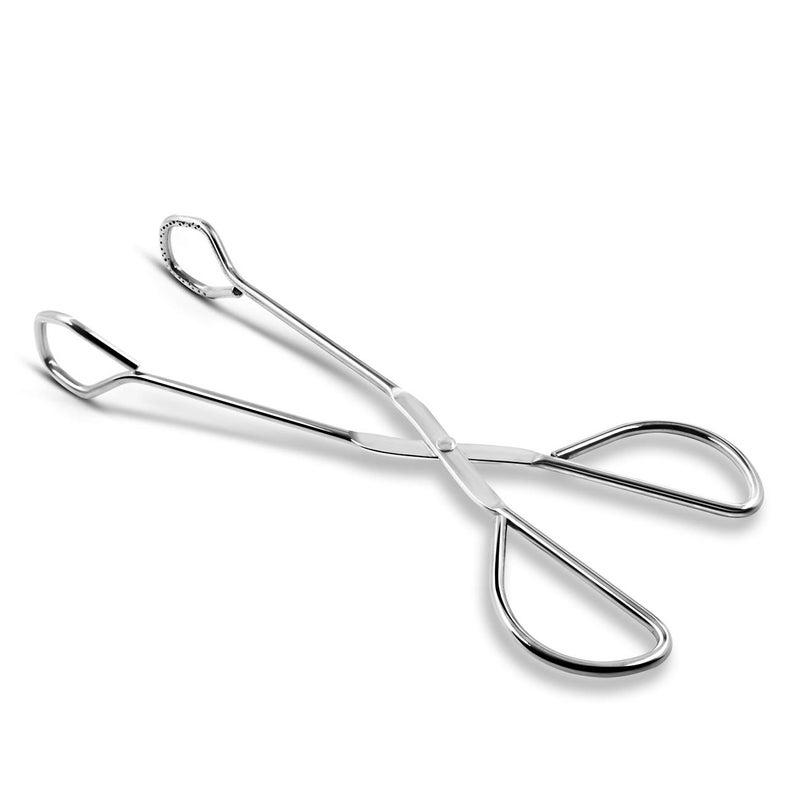 Hiash 9-Inch Heavy Duty Stainless Steel Kitchen Tongs - Comfortable Ergonomic Grip, Scissor Design, Heat Resistant for BBQ and Cooking - Image 1